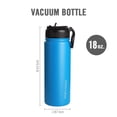 thumbnail image 2 of Life’s Easy - Insulated Water Bottle with Straw Lid and Loop Handle, Vacuum Insulated Bottles for Hot and Cold Drink, Blue18oz, 2 of 10