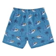 thumbnail image 2 of Sunglasses Shark Palm Tree Swim Trunks Quick Dry Beach Pool Board Shorts Lightweight Stylish Print Sizes 2T to XL, 2 of 8