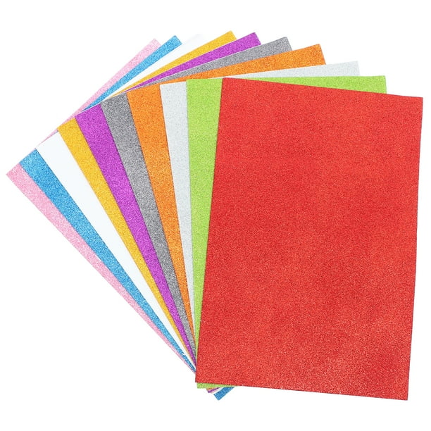 10 hojas de hojas de espuma multifunción A4 hojas de papel de espuma autoadhesivas hojas de espuma con brillo