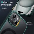 thumbnail image 5 of JETech Magnetic Case for iPhone 15 6.1-Inch Compatible with MagSafe, Translucent Matte Back Slim Shockproof Phone Cover (Dark Green), 5 of 6
