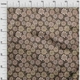 thumbnail image 3 of oneOone Rayon Brown Fabric Floral Retro Craft Projects Decor Fabric Printed By The Yard 56 Inch Wide, 3 of 5