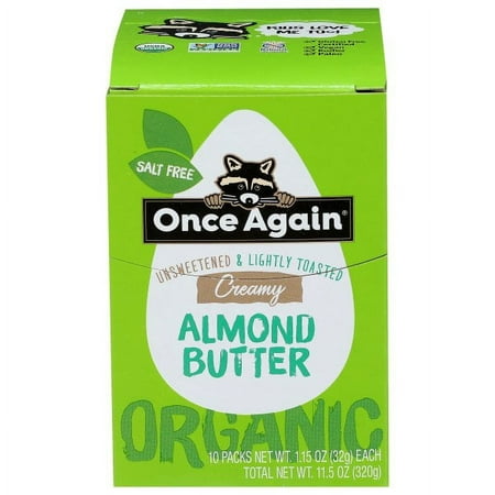 Once Again Almond Butter - Organic - Lightly Toasted - Squeeze Pack - 1.15 Oz - Case Of 10