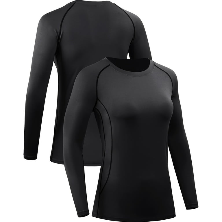 NELEUS Women's 3 Pack Compression Shirts Long Sleeve Yoga Athletic Running  T Shirt