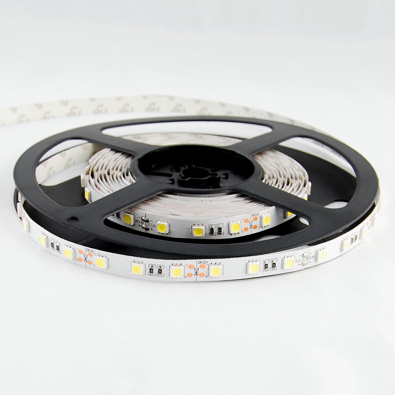 ABI Cool White LED Strip Light with Power Supply, 600 LEDs, 10 Meters / 32.8 Feet, 6000K, SMD5050, 24V DC