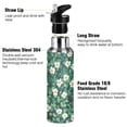 thumbnail image 3 of Yayeee 33oz Insulated Water Bottle Double Wall Stainless Steel with Flip Straw Lid, Small White Flowers, 3 of 7