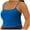 Blue, variant on Women's Plus Size Comfy Cami Crop Top with Padded Lounge Bralettes Camisole Tank Tops