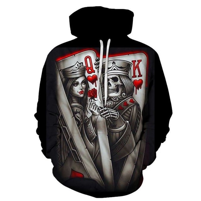 2025 NEW Men's Skull Pattern 3D Print Fashion Design Hoodies Sweatshirt