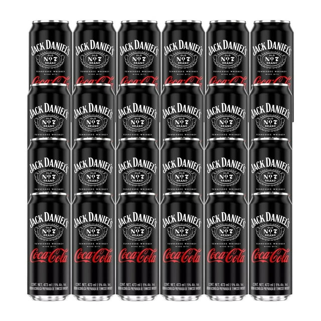Pack de 24 Bebida Preparada Jack Daniels Coca Cola Lata 473 ml