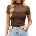 thumbnail image 3 of Women Blouses Ladies Long Sleeve Sweaters And Tops Thermal Long Sleeves for Women Sports T Compression Base Layer Top Tissue Tee Sleeve Sportswear S Shirts Pajama Tops for plus Coffee L, 3 of 8