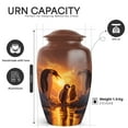 thumbnail image 2 of Yatskia Penguin Family at Sunset Mini Memorial Keepsake Urns for Human Ashes Adult Mom and Dad, Large Funeral Purple Urn for Ashes Adult Male, (Classic 10 Inch and 3 Inch), 2 of 8