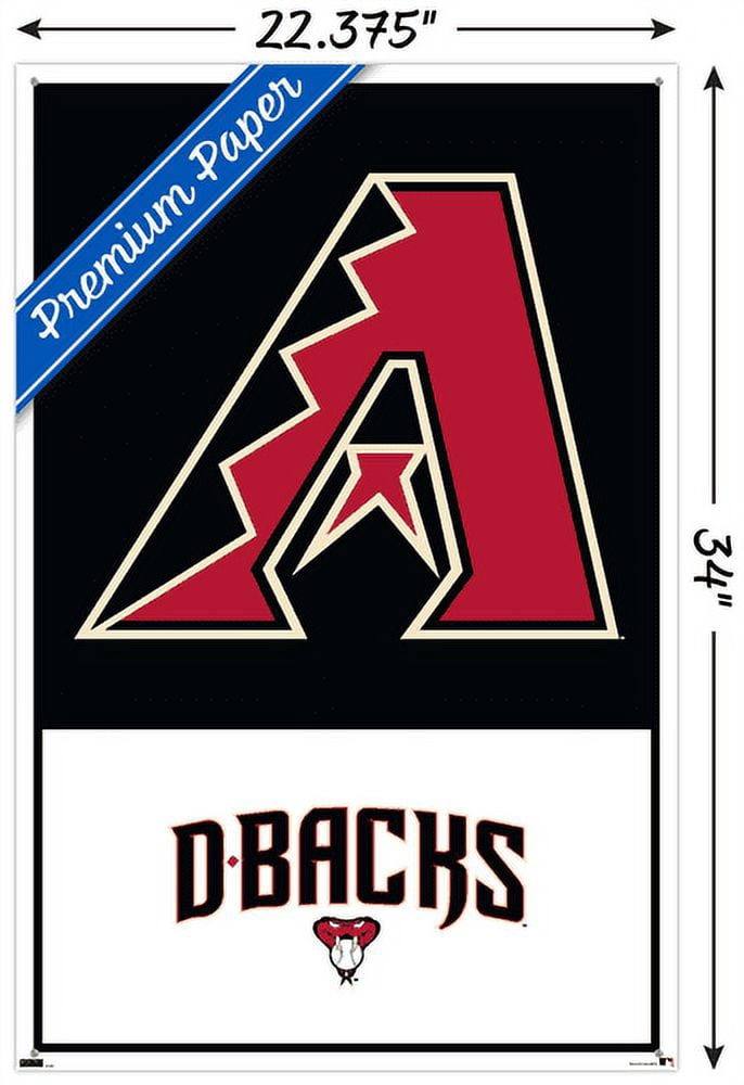 MLB Arizona Diamondbacks - Logo 22 Wall Poster with Pushpins, 22.375" x 34"