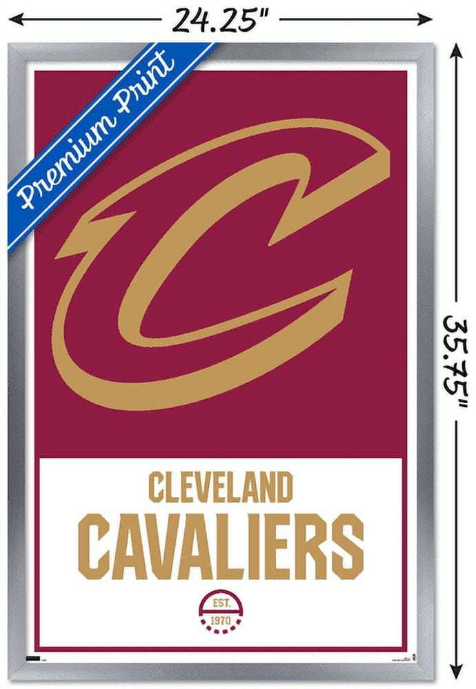 NBA Cleveland Cavaliers - Logo 21 Wall Poster, 22.375" x 34", Framed