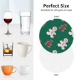 thumbnail image 6 of Honeii Gingerbread Snowman Cookies print Leather Coaster Set of 4, ideal for safeguarding your furniture from drinks spills and effortless cleanup-Round Shape, 6 of 6