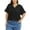 Black, variant on Oryer Womens Plus Size Tops Short Sleeve Shirts Tunic Summer Tops V Neck Casual Blouses