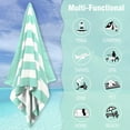 thumbnail image 6 of Large Oversized Beach Towel - 35 x 70 Inch Microfiber Pool Towel, Pink Striped Quick Dry Cabana Swim Towel, 6 of 6