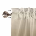 thumbnail image 5 of Half Window Curtain 36 Inches Long, Brown Beige Window Treatment Curtain Drapes, Gradient Monochrome Modern Country Small Tier Curtains for Bathroom Over Sink, 27.5"x36", 2 Panels, 5 of 7