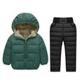 thumbnail image 5 of Mercatoo Kids Winter Puffer Set Boy Girl 2-Piece Quilted Down Jacket and Sn𝗼w Pants Set Insulated Fleece Lined Snowsuit Warm Ski Suits, 5 of 5