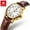 Brown and White, variant on Watches for Women Luxury Dress Analog Quartz Easy Read Digital Date Classic Luminous Brown Leather Strap Waterproof Female Wrist Watches Relojes para Mujer
