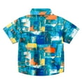 thumbnail image 5 of Gubotare Boys Button Up Short Sleeve Shirt Kid T Shirts for Boys Girls Short Sleeve Button Down Shirt Lightweight Breathable Summer Tops Vacation Beach Shirts (Light Blue,Size 12-18 Months), 5 of 7