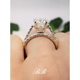 thumbnail image 4 of 6mm-9mm Floral Detailed Wedding Ring Set, Moissanite Ring Gift For Love Sterling Silver,, 4 of 4