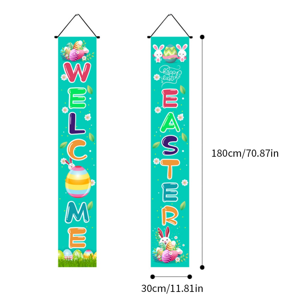 Easter Decoration Porch Sign, Welcome Happy Easter Hanging Banners ...