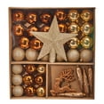 thumbnail image 3 of Nearly Natural Gold Plastic Holiday Christmas Lux Shatterproof Ornament Set, 40 Count, 3 of 5
