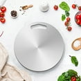 thumbnail image 1 of Utensilios de cocina HWRETIE,tabla de cortar circular de acero inoxidable 304,tabla de descongelar y cortar para el hogar,cuchillo de cocina,herramienta segura para la preparación de alimentos, 1 of 9
