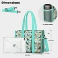 thumbnail image 5 of Teacher Tote Bag,Dachshund Dog and Pizza Teacher Utility Tote Bag,Large Work Tote Bags for Women with Multiple Pockets,Top Zipper Closure,13.8x10.6x6.7 Inch, 5 of 5