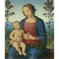 thumbnail image 2 of Giovanni di Pietro 12x14 Gold Ornate Wood Frame and Double Matted Museum Art Print Titled - The Madonna and Child in a Landscape, 2 of 4