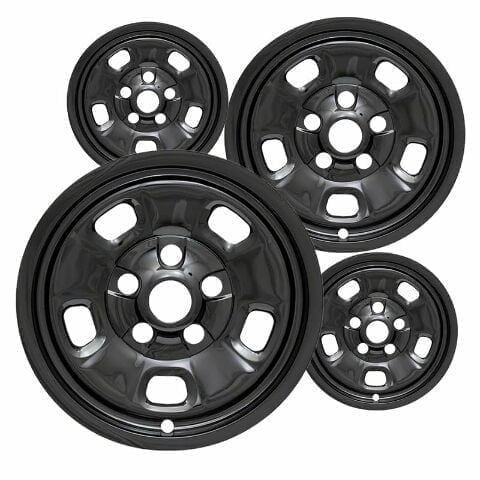 Set of 4 17 inch Gloss Black ABS Wheel Covers Compatible with 2019-2024 Ram 1500 Classic Rims