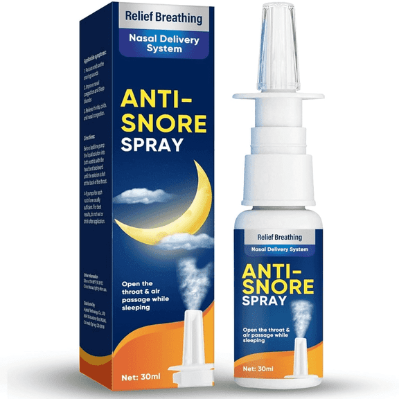 Anti Sno-ring Spray,Anti Sn---ore Na--sal Spray, 30ml Relief Breathing Mist for Nighttime Comfort, Open Air Passage and Reduce Snoring Noise for Peaceful Sleep