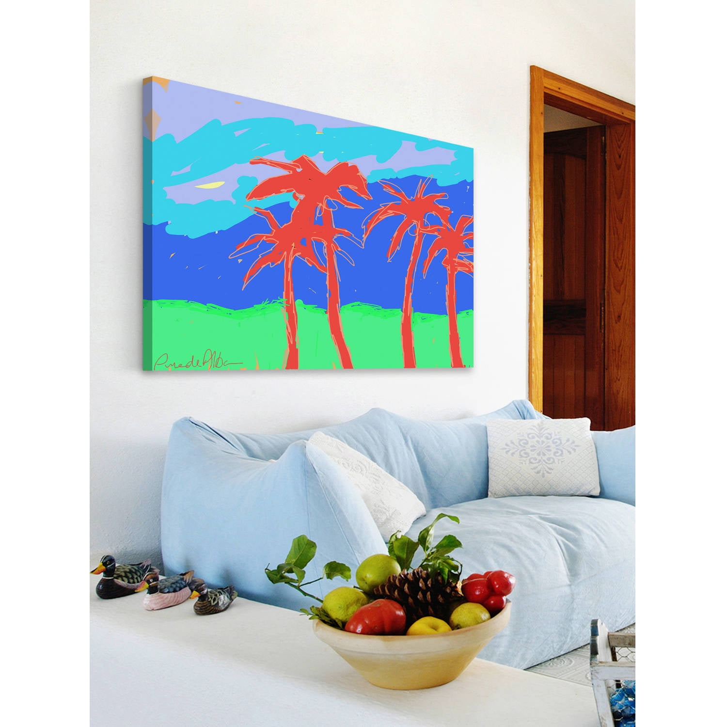 Marmont Hill "California Palms" by Arthur Pina Painting Print on Wrapped Canvas