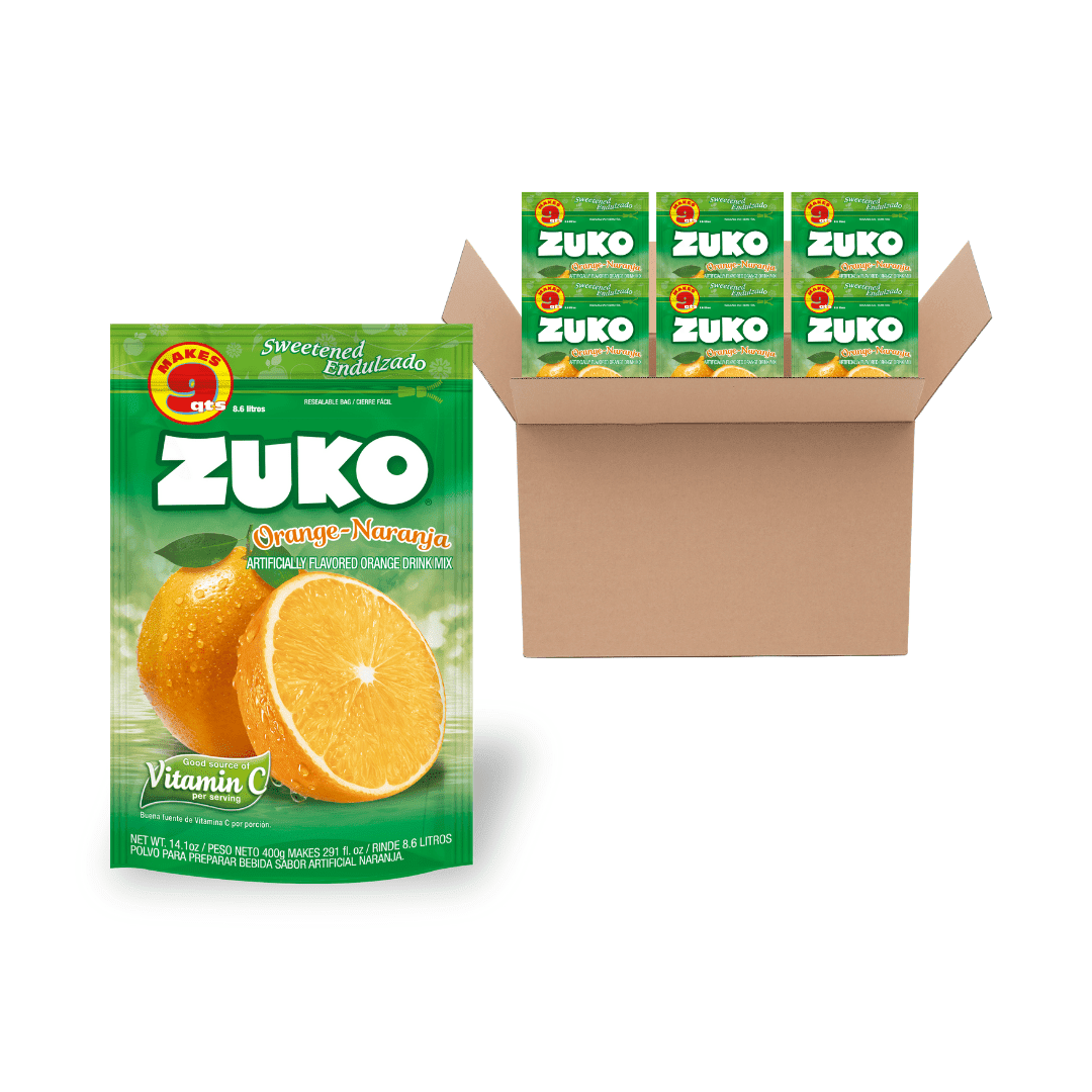Zuko Jamaica Instant Powder Drink Mix - Family Pack, 14.1 Oz, Pack Of 6, Fortified With Vitamin C