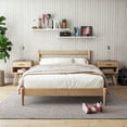 thumbnail image 3 of Camaflexi Mid-Century Full Size Platform Bed - Light Oak Finish, 3 of 7