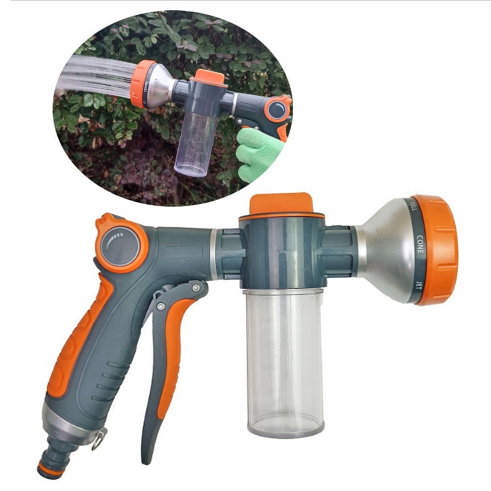 8 Function Foam Lance High Pressure Nozzle Garden Car Water Washer Sprayer Tool