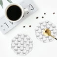 thumbnail image 4 of Lsque Labrador Retriever Dog Pattern 4" Drink Coasters Set of 4, PVC Leather Absorbent Coasters, Table Coaster Set Decorative Coffee Cup Coasters Housewarming Gift -Octagon, 4 of 6