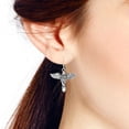 thumbnail image 2 of Heavenly Elegance Celestial Angel .925 Sterling Silver Dangle Earrings for Female Adult, 2 of 5