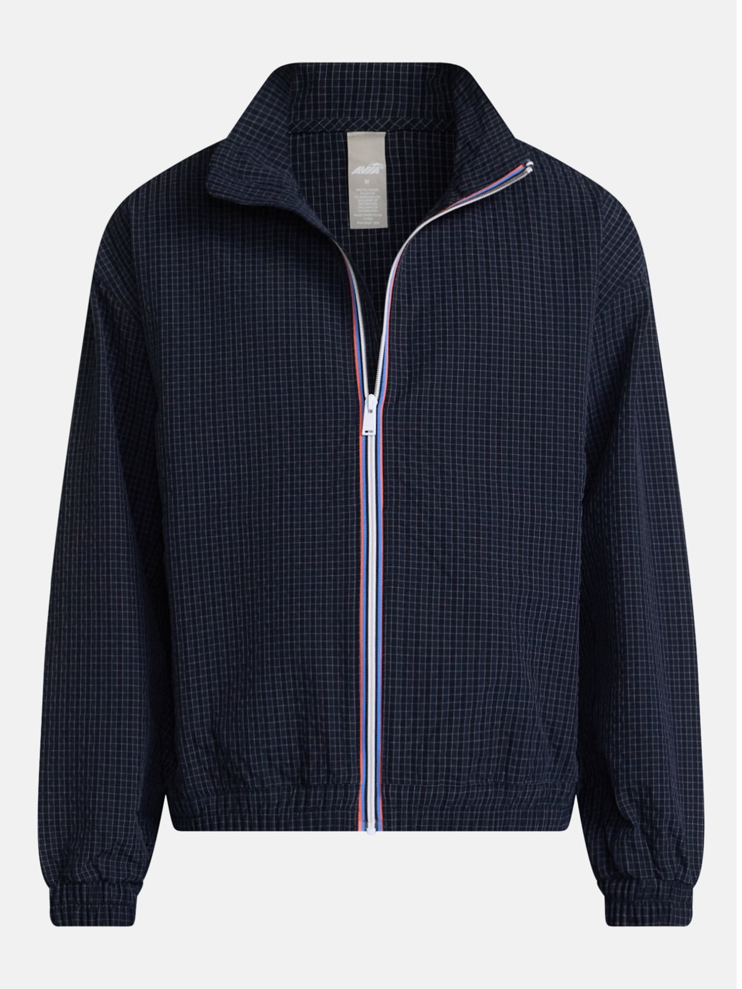 Avia Men's Relaxed Fit Tech Seersucker Track Jacket, Sizes XS-3XL