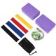 thumbnail image 2 of 8 Uds cinturón resistente al estiramiento de 12 agujeros bloque de Yoga bolsa de almacenamiento de bucle de resistencia conjunto de Fitness, 2 of 8