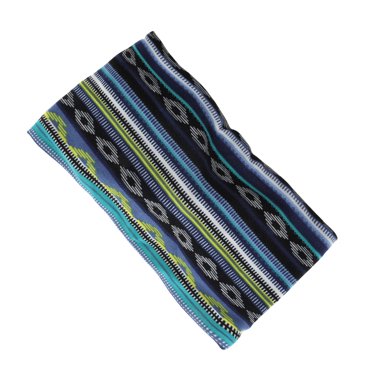 Unique Bargains 1 Pc Breathable Headband Print Tie Headband for Sport Colorful Blue