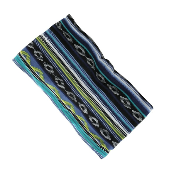 Unique Bargains 1 Pc Breathable Headband Print Tie Headband for Sport Colorful Blue