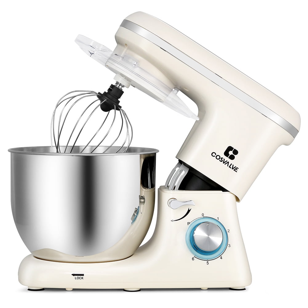Kepooman Stand Mixer, 7.5QT Kitchen Electric Food Mixer for Baking & Cake, with Stainless Steel Bowl, Whisk, Dough Hook, Beater, White Kepooman Stand Mixer, 7.5QT Kitchen Electric Food Mixer for Baking & Cake, with Stainless Steel Bowl, Whisk, Dough Hook, Beater, White