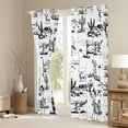 thumbnail image 3 of Castle Fairy Vintage Cowboys Black Out Curtains,Western Curtains Pack of 2 (42x63 Each), 3 of 6