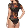 thumbnail image 4 of Daiia Butterfly Sitting On A Flower Women'S Crew Neck Short Sleeve Slim Fit T Shirts Tops Basic Bodysuit Leotard Clothing-Large, 4 of 9