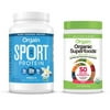 Orgain - Organic Sport Vegan, Gluten Free, Dairy Free Protein Powder - Vanilla (2.01 LB) + Superfoods Powder - Berry (0.62 LB)