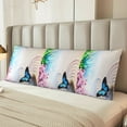 thumbnail image 6 of Disketp Butterfly In Blossoms Zen Print Body Pillow Cover - Super Soft 20x54 Body Pillow Case,Long Side Hidden Zipper, 6 of 8