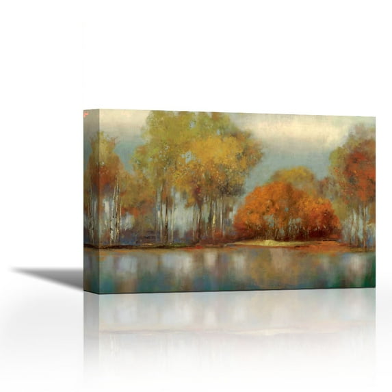 Reflections - Contemporary Fine Art Giclee on Canvas Gallery Wrap - wall décor - Art painting - 27 x 18 Inch - Ready to Hang
