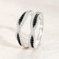 thumbnail image 3 of SHELOVES Ring Enhancer for Engagement Rings Black White Cubic Zirconia Wedding Bands 925 Sterling Silver Size 7, 3 of 7