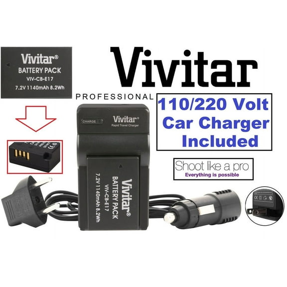 Li-Ion Hi Capacity LP-E17 Battery with Charger for Canon EOS Rebel T8i