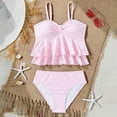 thumbnail image 2 of Kogui Tween Bathing Suit Girl's Cute 2 Piece Bikini Set High Waisted Swimsuit Bathing Suit Beachwear Size 11-12 (Pink,11-12 Years), 2 of 7